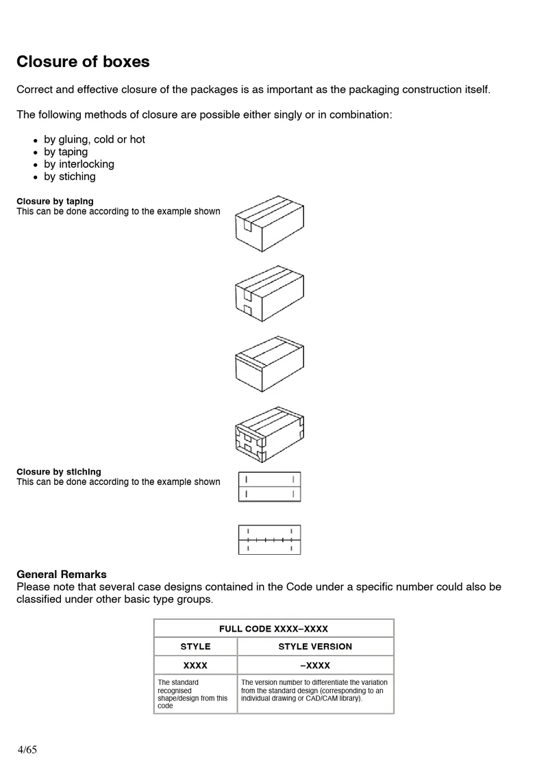 FEFCO — типы закрытия C5–C9