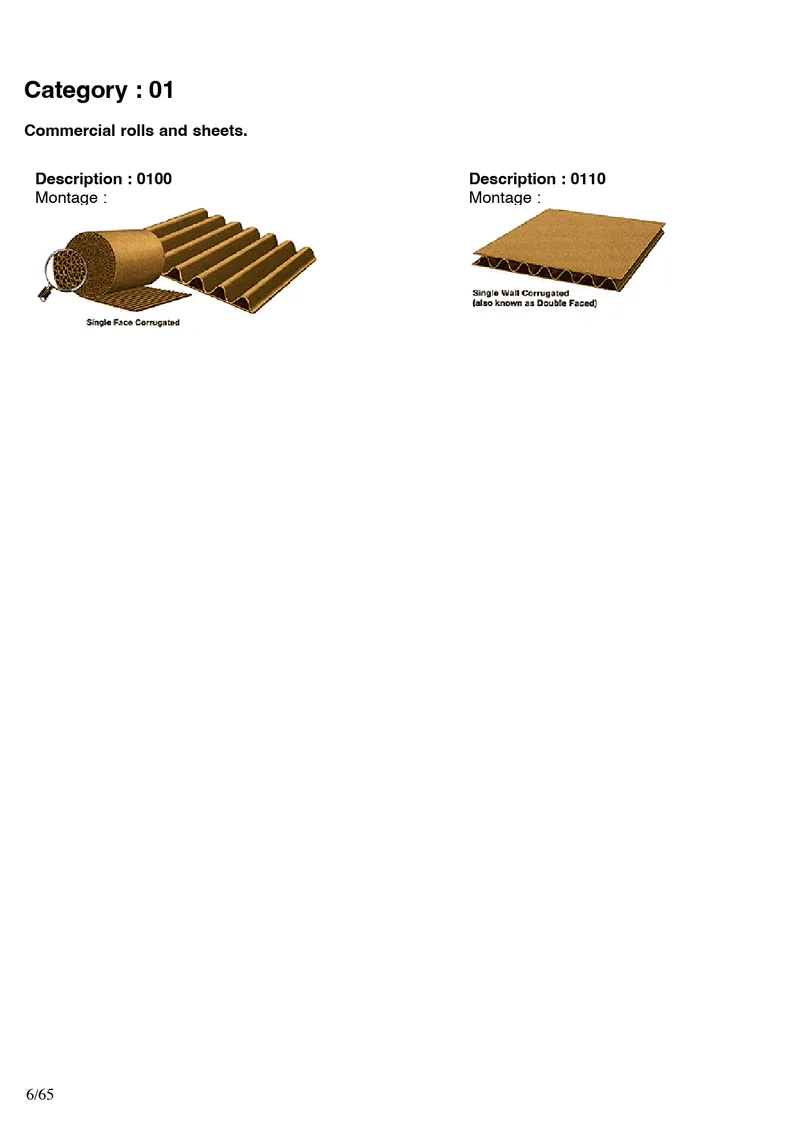 FEFCO 0100, 0110 — листы и рулоны