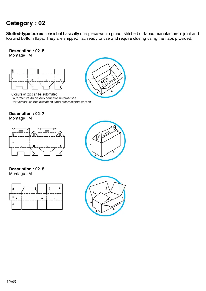 FEFCO 0215, 0216, 0217