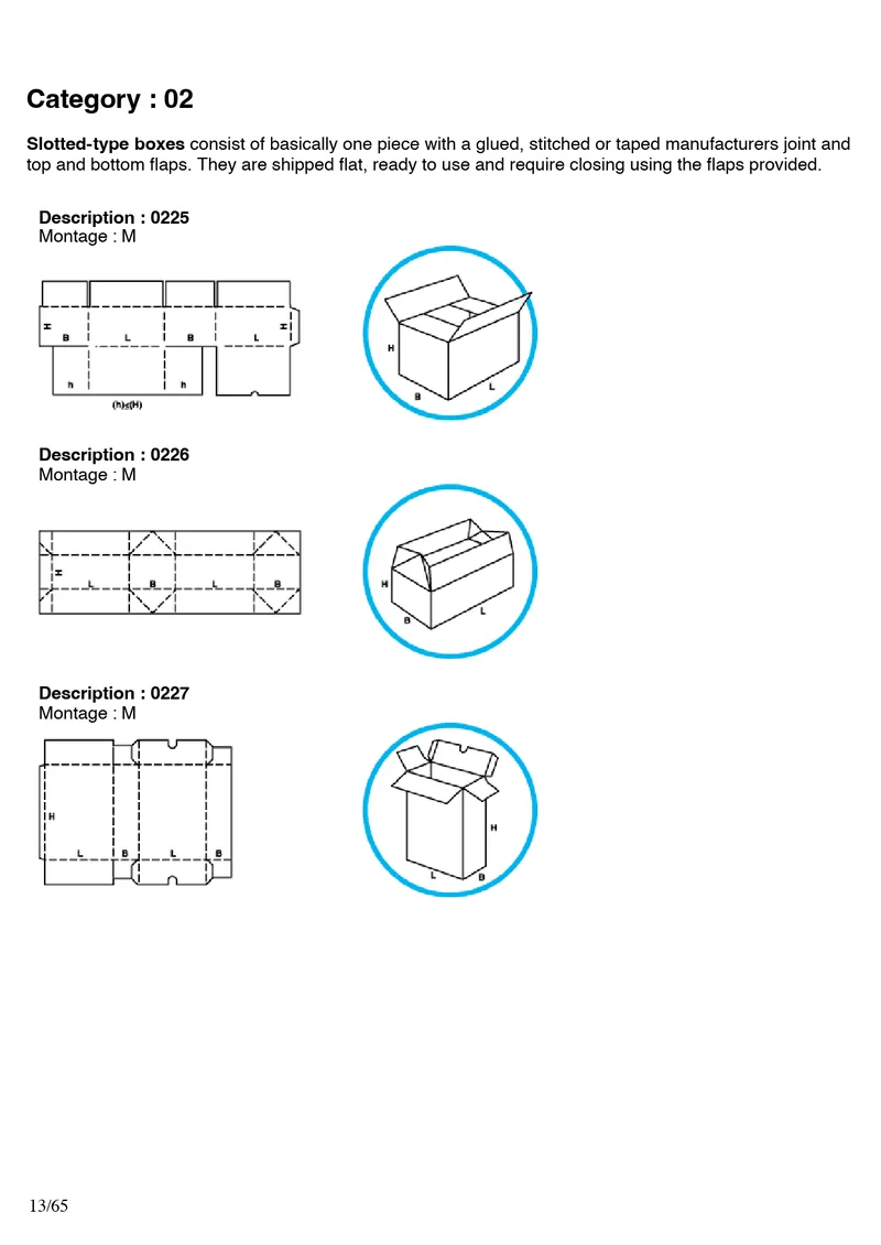 FEFCO 0218, 0219, 0220