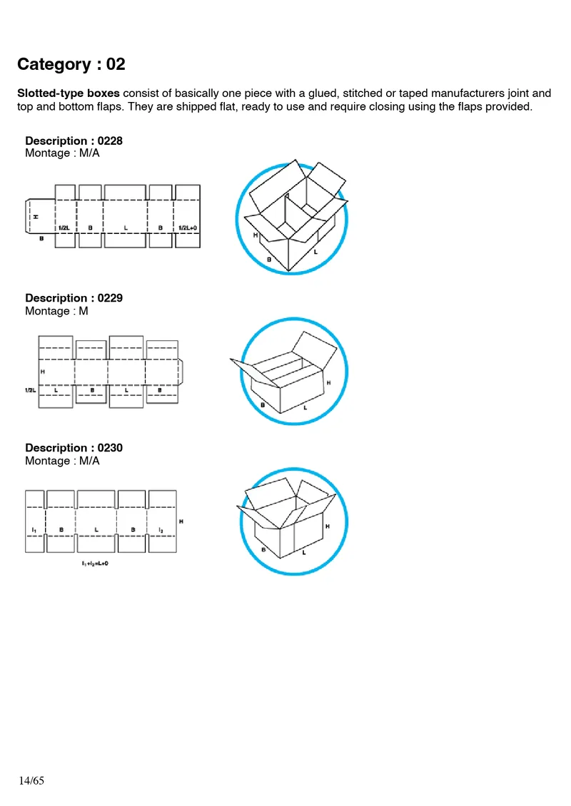 FEFCO 0221, 0222, 0223