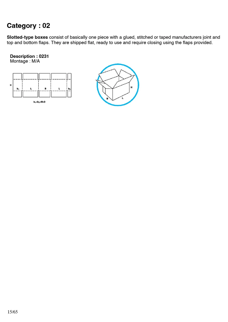 FEFCO 0225, 0226, 0231