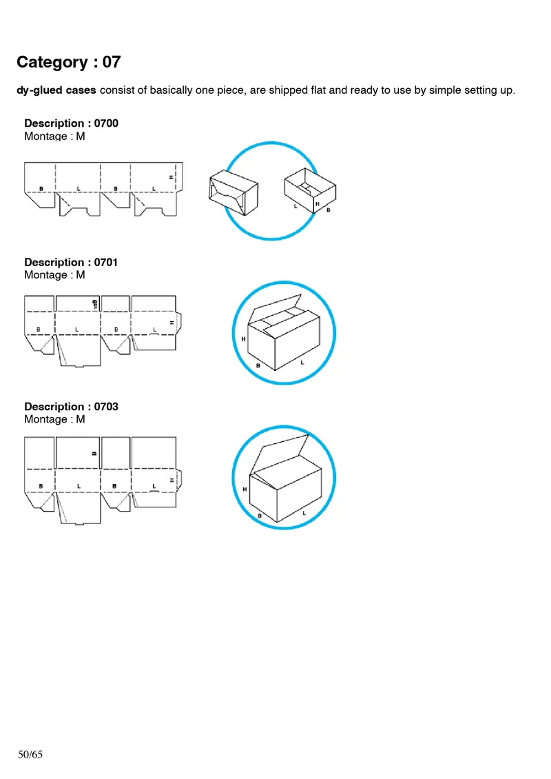 FEFCO 0700, 0701, 0702